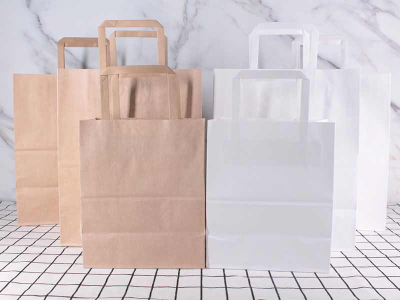 Brown and White Paper Bags
